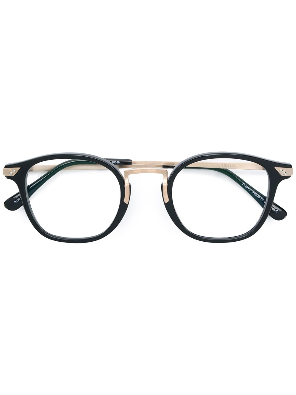 Matsuda round brushed metal glasses - Black von Matsuda