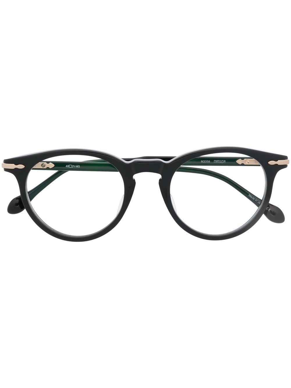 Matsuda round frame glasses - Black von Matsuda