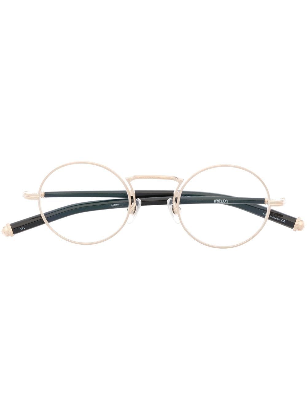 Matsuda round-frame titanium eyeglasses - Gold von Matsuda