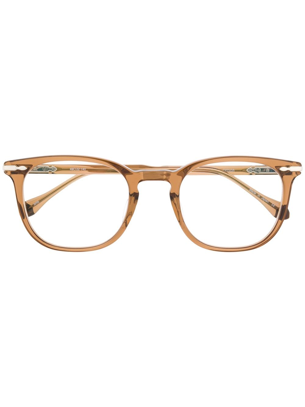 Matsuda transparent square frame glasses - Brown von Matsuda
