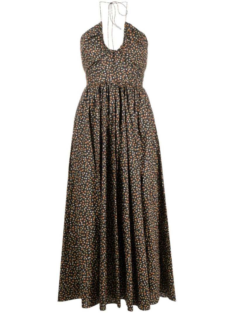 Matteau floral-print halterneck maxi dress - Black von Matteau