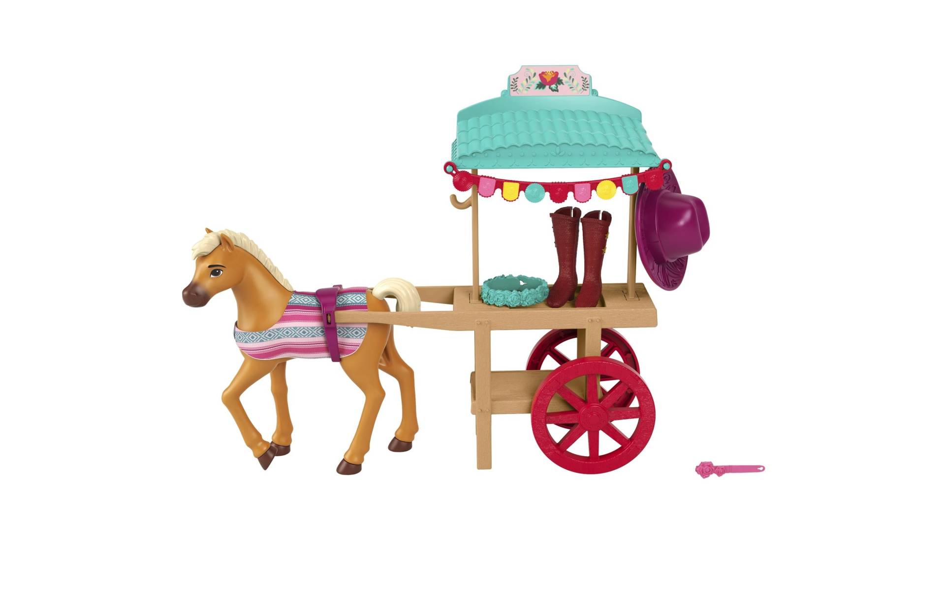Mattel® Spielfigur »Spirit Festivalstand mit Snacks & Pony« von Mattel®