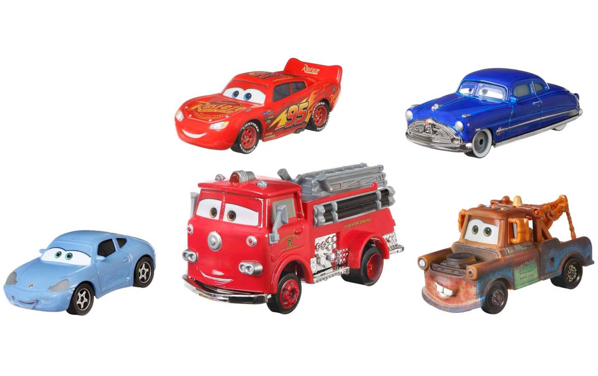 Mattel® Spielzeug-Auto »Disney Pixar Cars Die-Cast E-Com 5er Pack«, (5 tlg.) von Mattel®