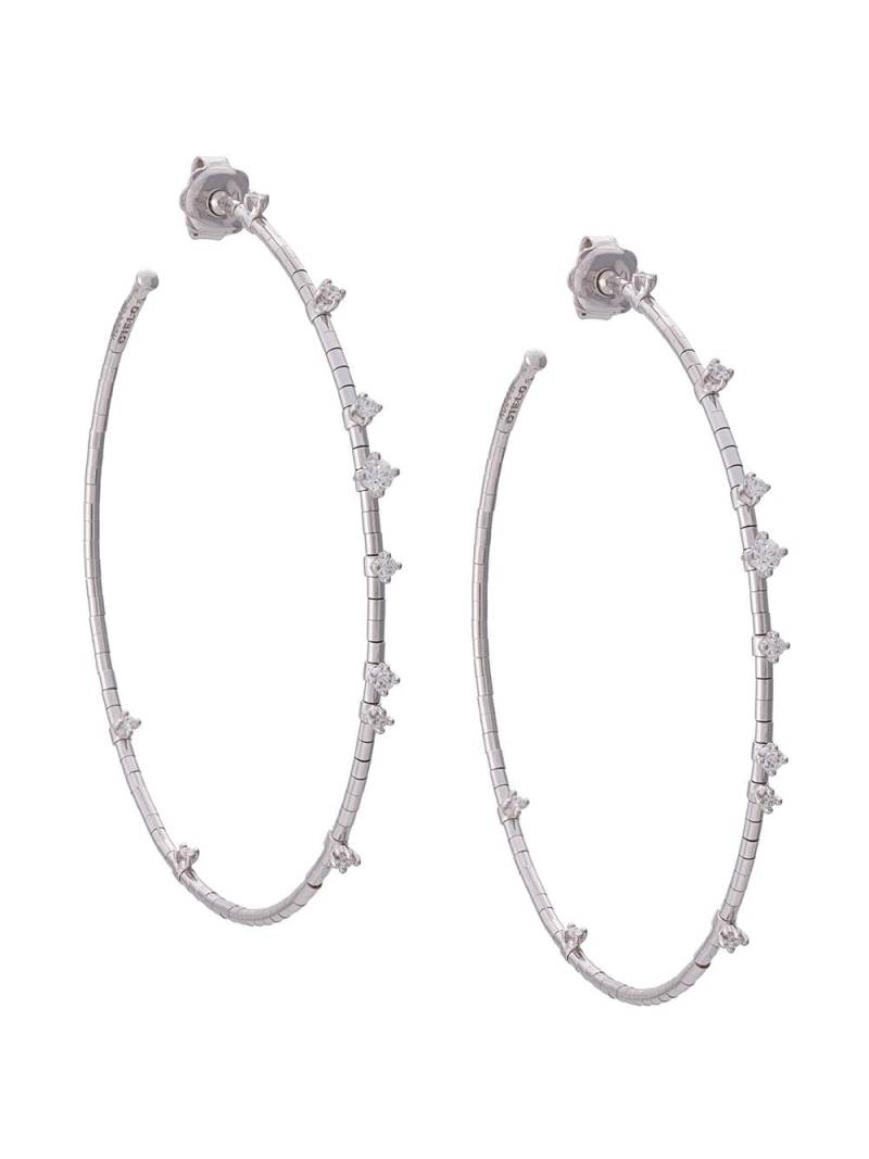 Mattia Cielo 18kt white gold diamond hoop earrings - Silver von Mattia Cielo
