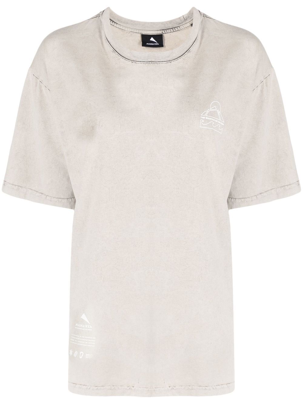 Mauna Kea slogan-print stonewashed T-shirt - Grey von Mauna Kea