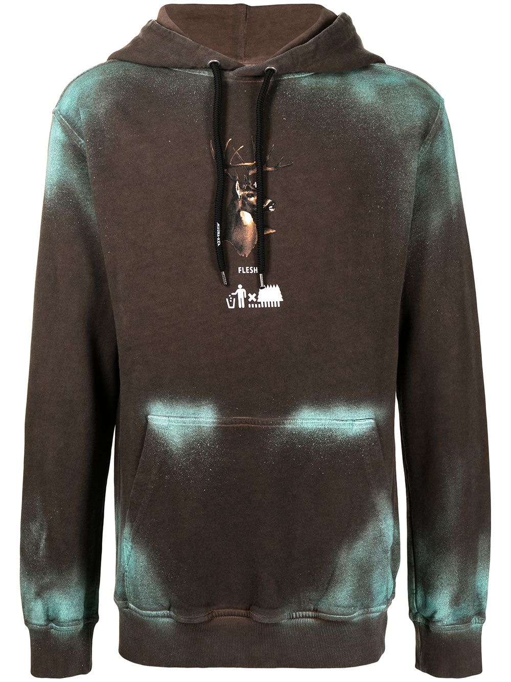 Mauna Kea spray deer hoodie - Brown von Mauna Kea