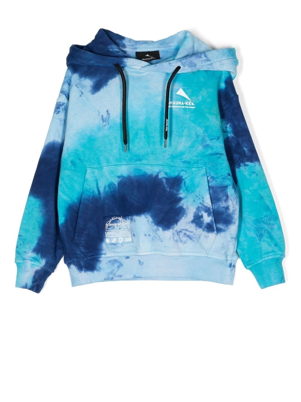 Mauna Kea tie-dye logo-print hoodie - Blue von Mauna Kea