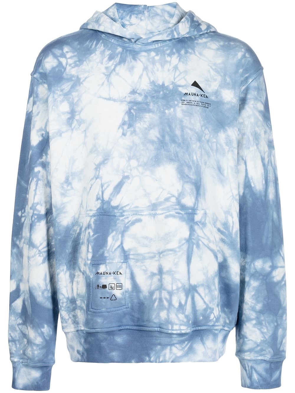 Mauna Kea tie-dye print hoodie - Blue von Mauna Kea