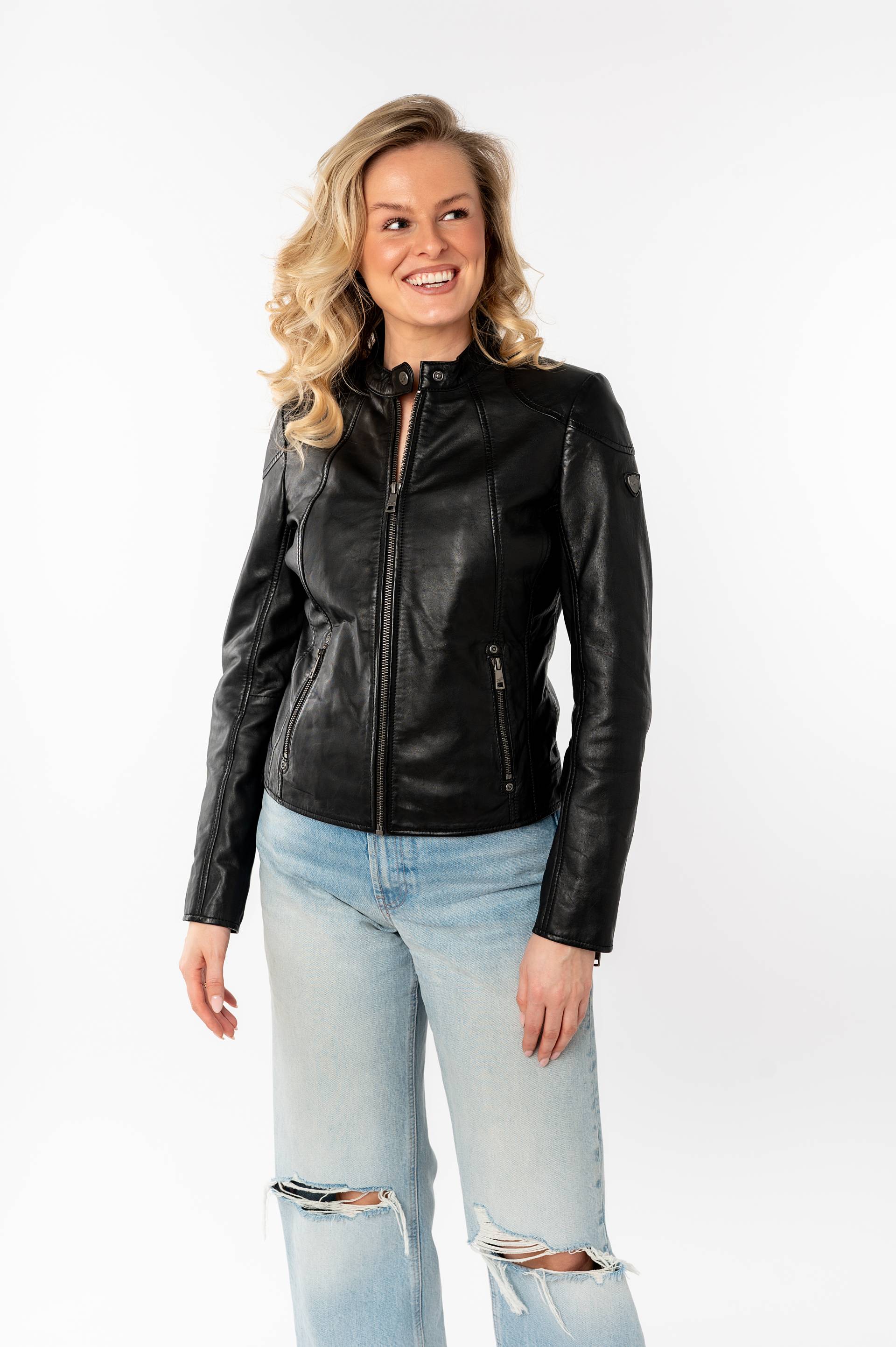 Mauritius Lederjacke, mit verstärkten Schultern Mauritius Lederjacke, mit verstärkten Schultern von Mauritius