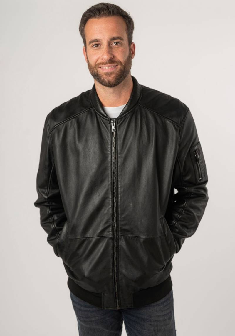 Mauritius Lederjacke »2Mkaira OS«, mit Reissverschluss, Strickbündchen, Ärmeltasche von Mauritius