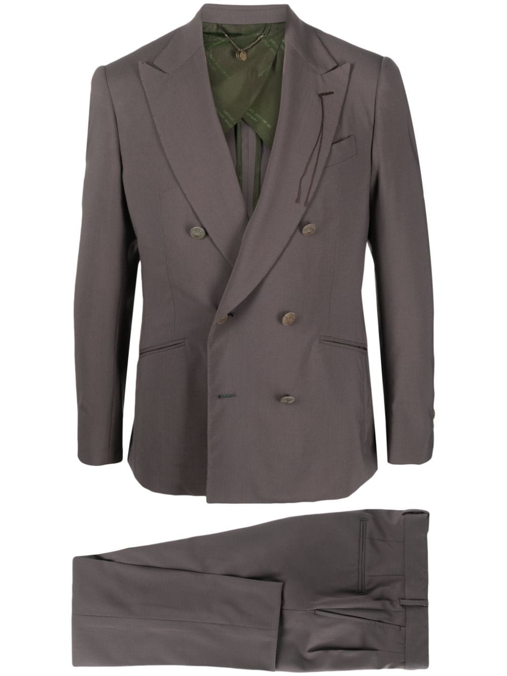 Maurizio Miri double-breasted stretch-wool suit - Brown von Maurizio Miri