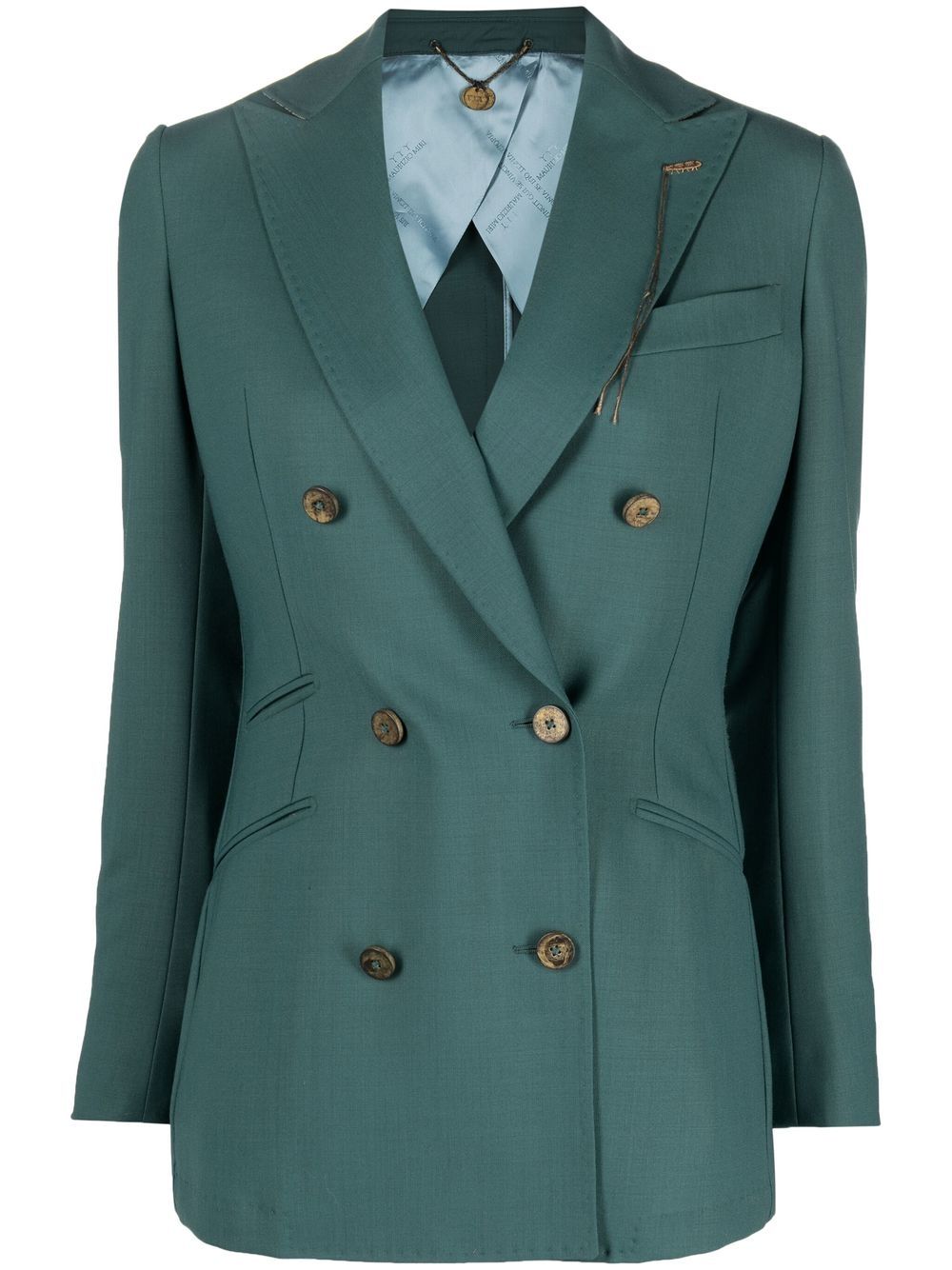 Maurizio Miri fitted double-breasted blazer - Green von Maurizio Miri