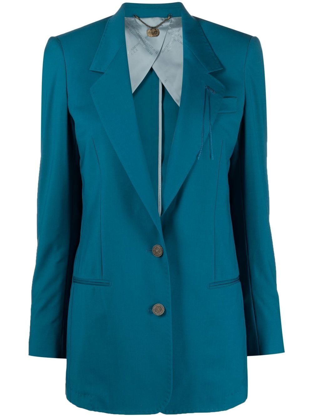 Maurizio Miri notched-collar single-breasted blazer - Blue von Maurizio Miri