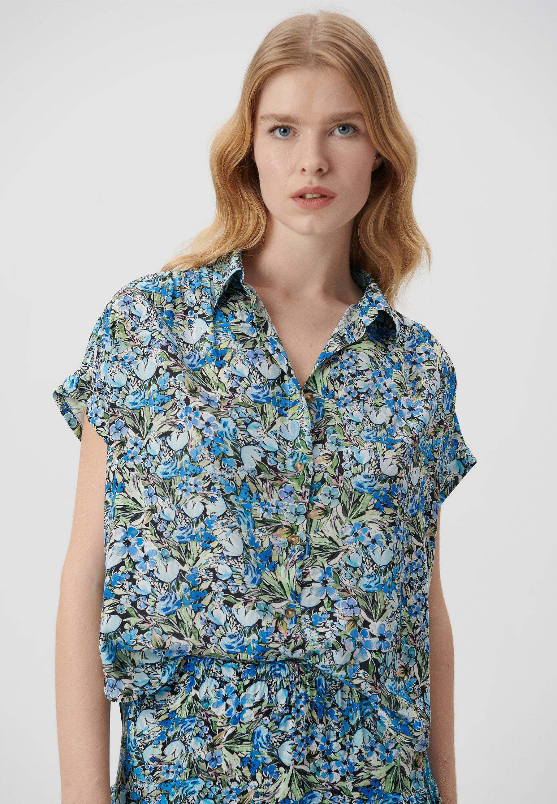 Blusen Short Sleeve Shirt Damen Blau M von Mavi