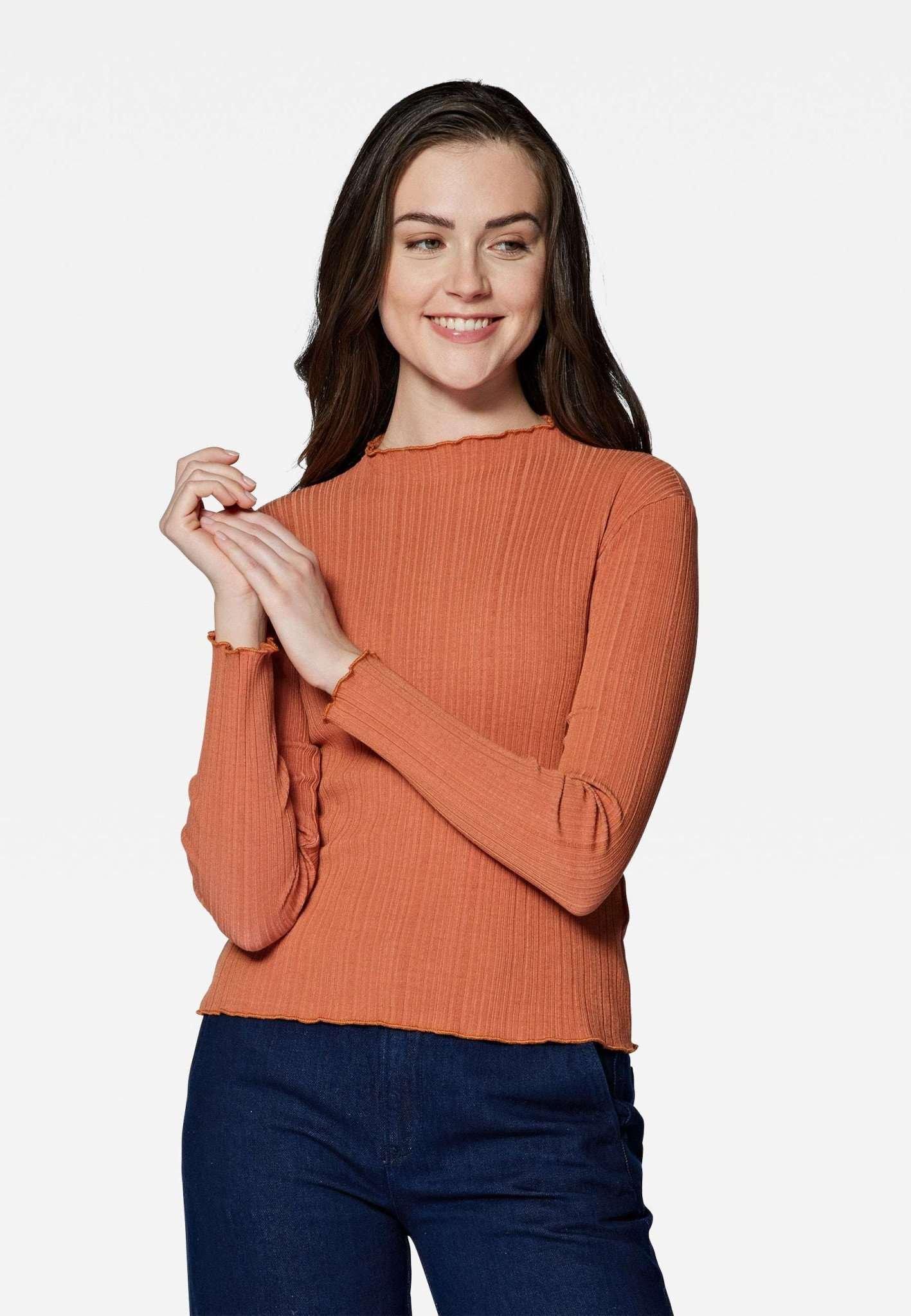 Langarmshirts Long Sleeve Top Damen Orange S von Mavi