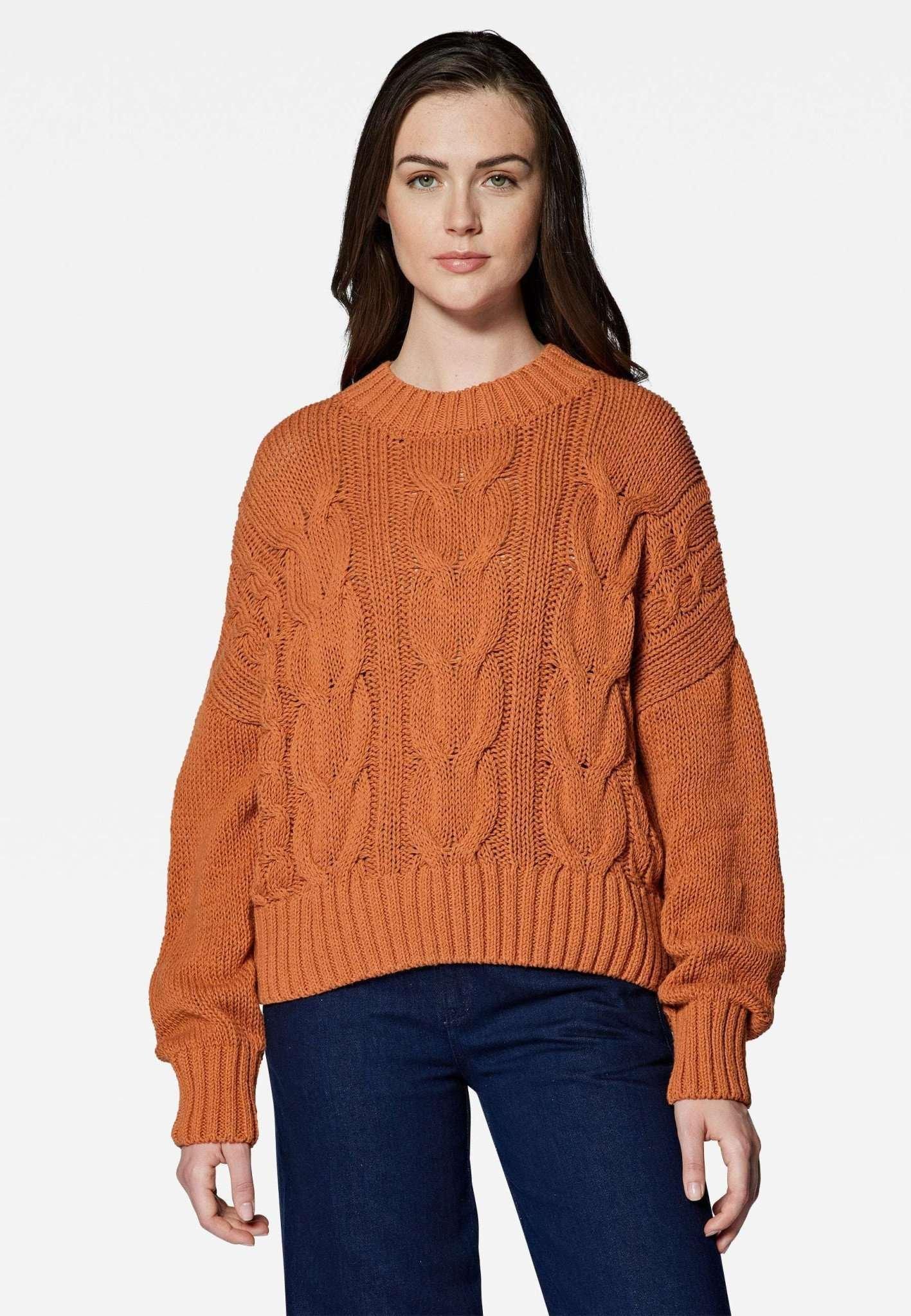 Pullover Crew Neck Sweater Damen Orange L von Mavi