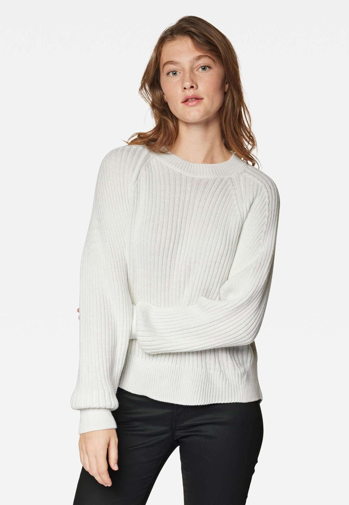 Pullover Crew Neck Sweater Damen Weiss S von Mavi