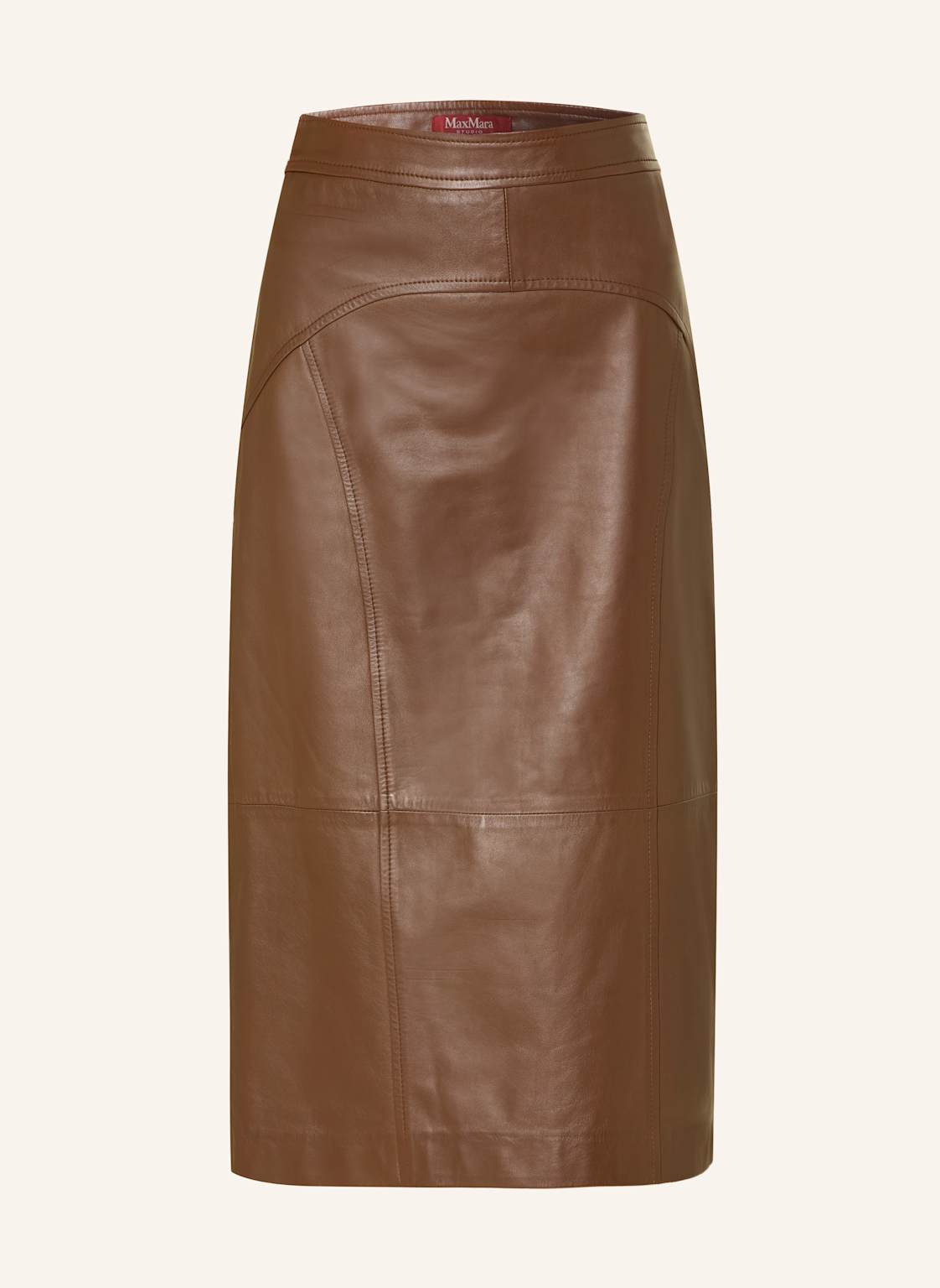 Max Mara Studio Lederrock Taiga braun von Max Mara STUDIO