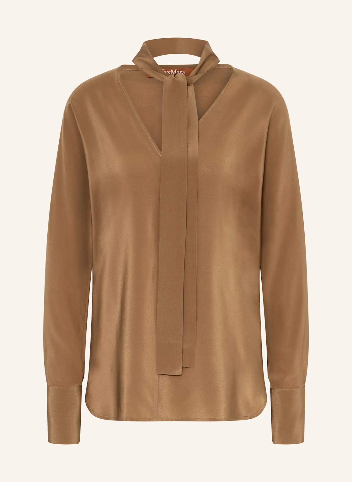 Max Mara Studio Schluppenbluse Caco Aus Seide braun Max Mara Studio Schluppenbluse Caco Aus Seide braun von Max Mara STUDIO