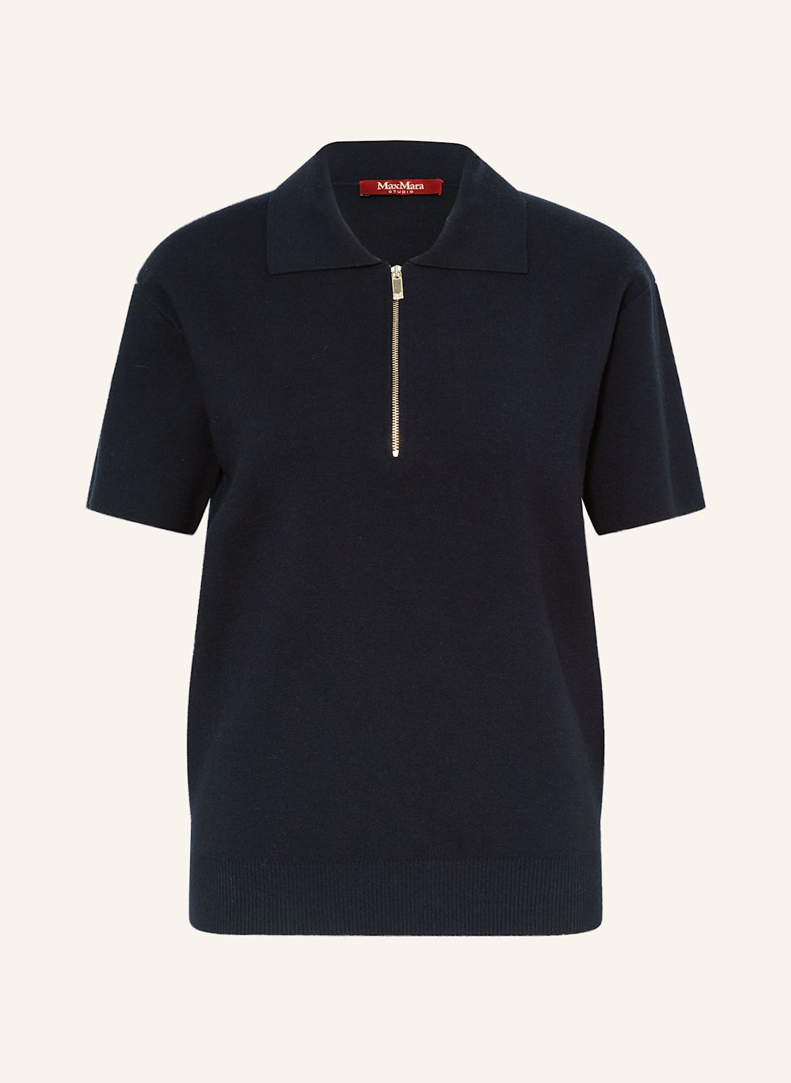 Max Mara Studio Strick-Poloshirt Teti blau von Max Mara STUDIO