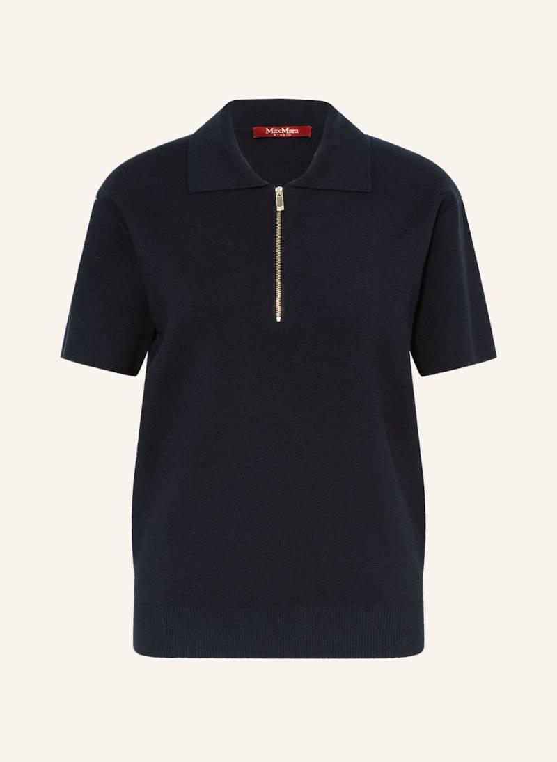 Max Mara Studio Strick-Poloshirt Teti blau von Max Mara STUDIO