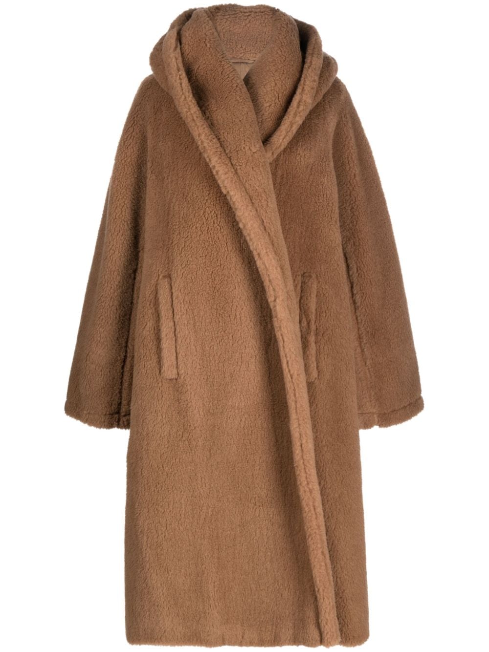 Max Mara Apogeo fleece hooded midi coat - Brown von Max Mara