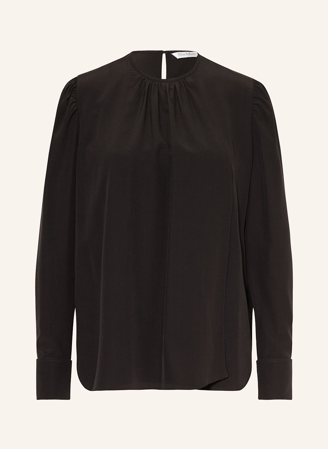 Max Mara Blusenshirt Carol Aus Seide schwarz Max Mara Blusenshirt Carol Aus Seide schwarz von Max Mara