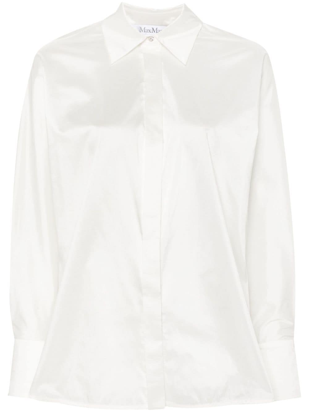 Max Mara Clan taffeta shirt - White von Max Mara