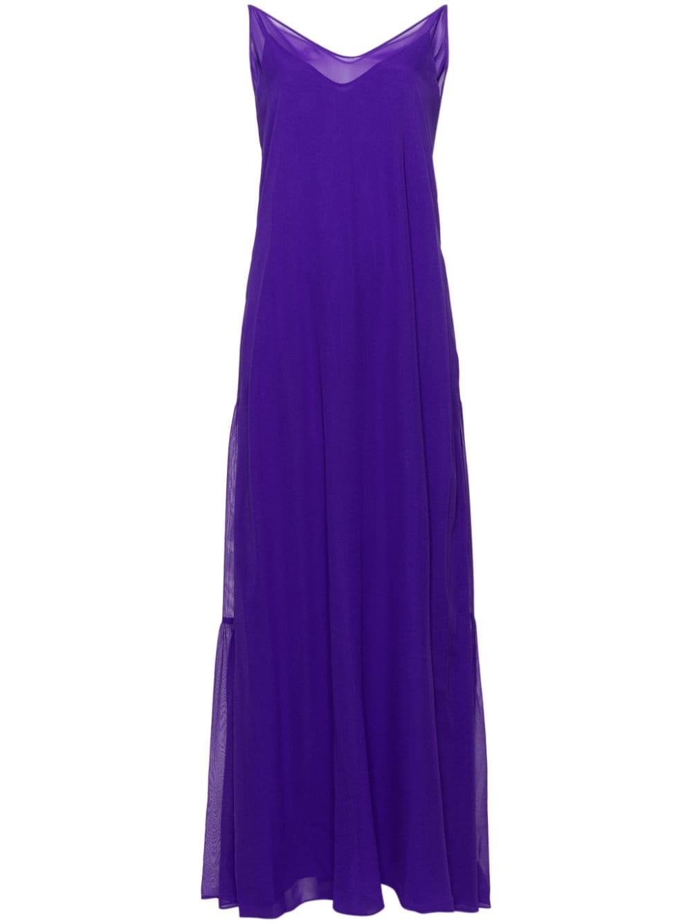 Max Mara Jago semi-sheer silk maxi dress - Purple von Max Mara