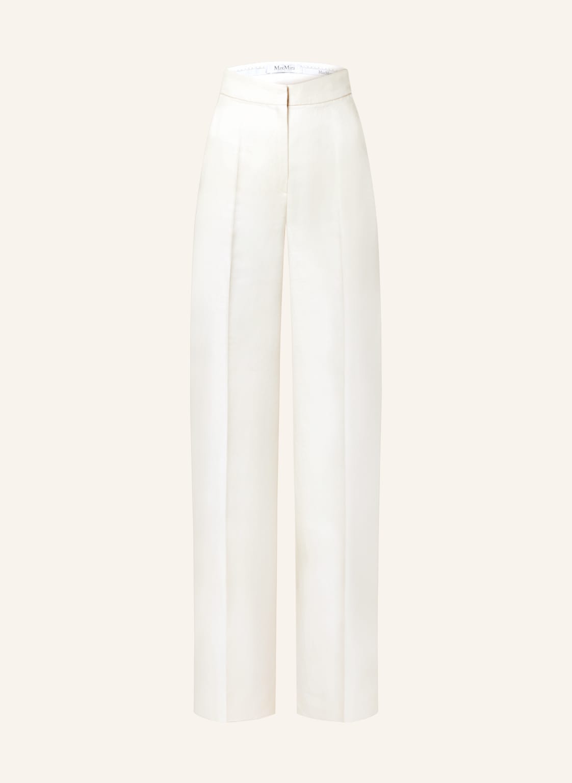 Max Mara Marlenehose Hangar Aus Leinen weiss Max Mara Marlenehose Hangar Aus Leinen weiss von Max Mara