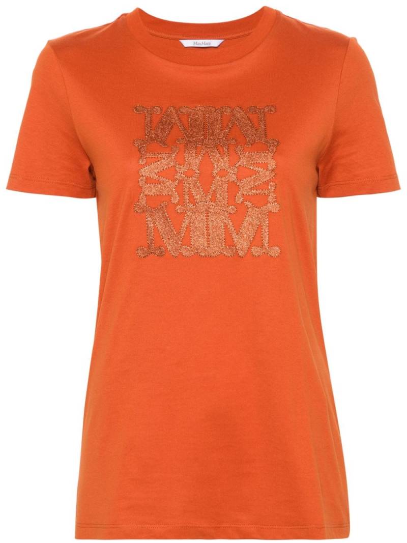 Max Mara Taverna logo-appliqué T-shirt - Orange von Max Mara
