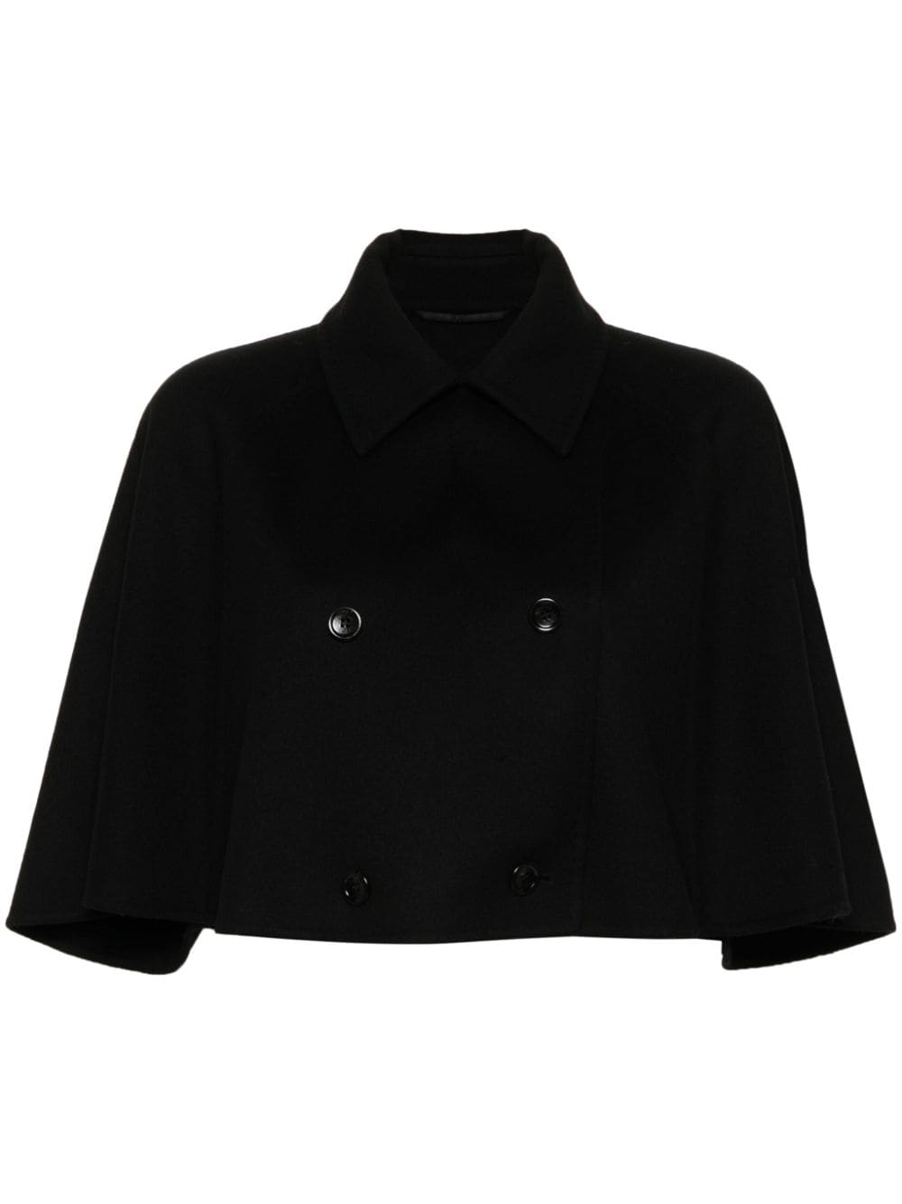 Max Mara Volume double-breasted cropped jacket - Black von Max Mara