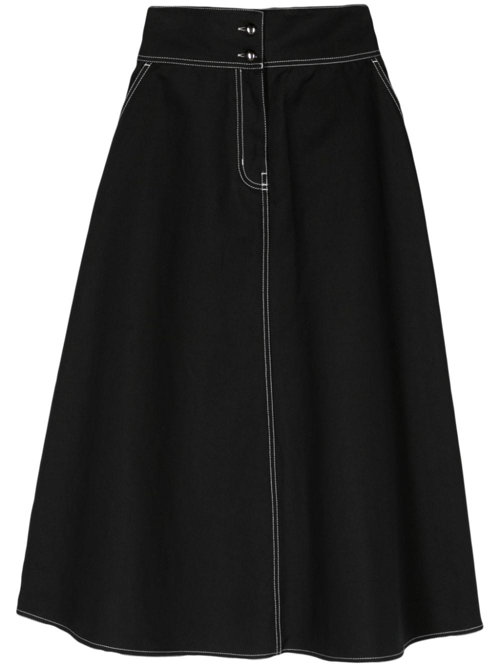 Max Mara Yamato A-line midi skirt - Black von Max Mara