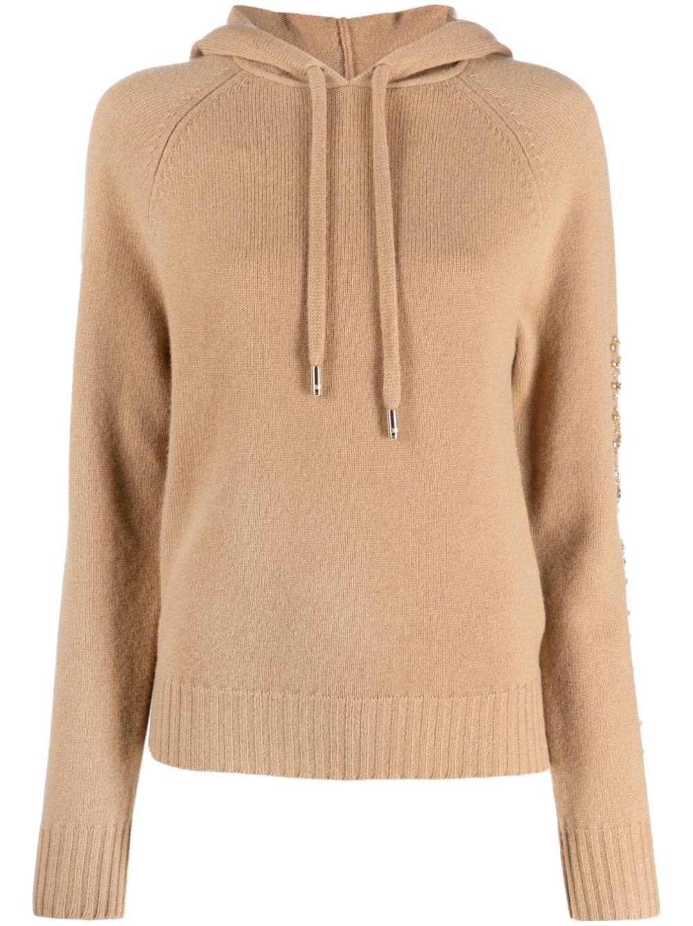 Max Mara crystal-embellished knitted hoodie - Neutrals von Max Mara