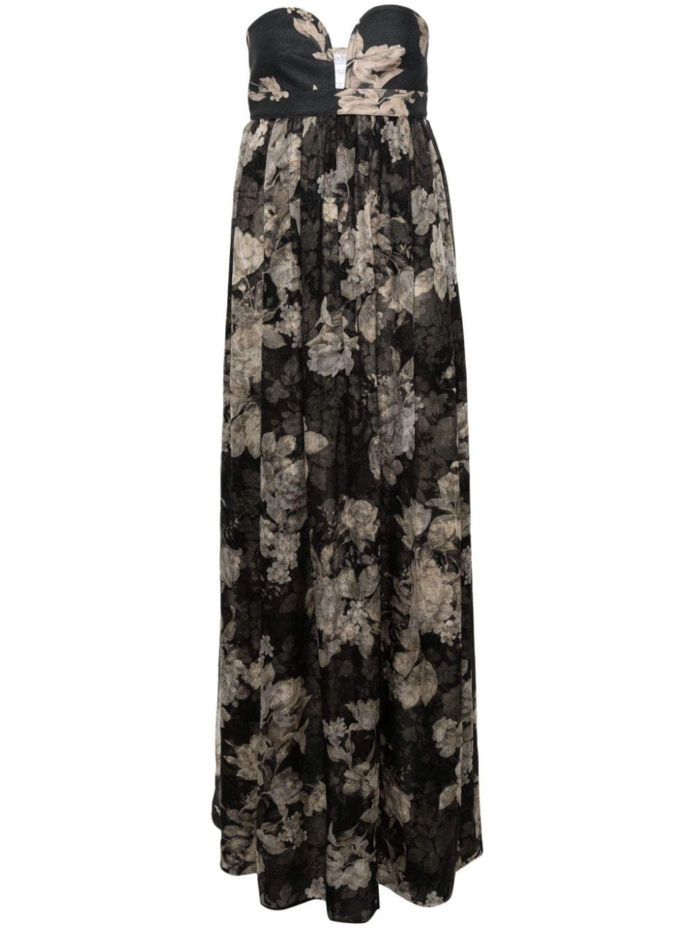 Max Mara floral bustier maxi dress - Black von Max Mara