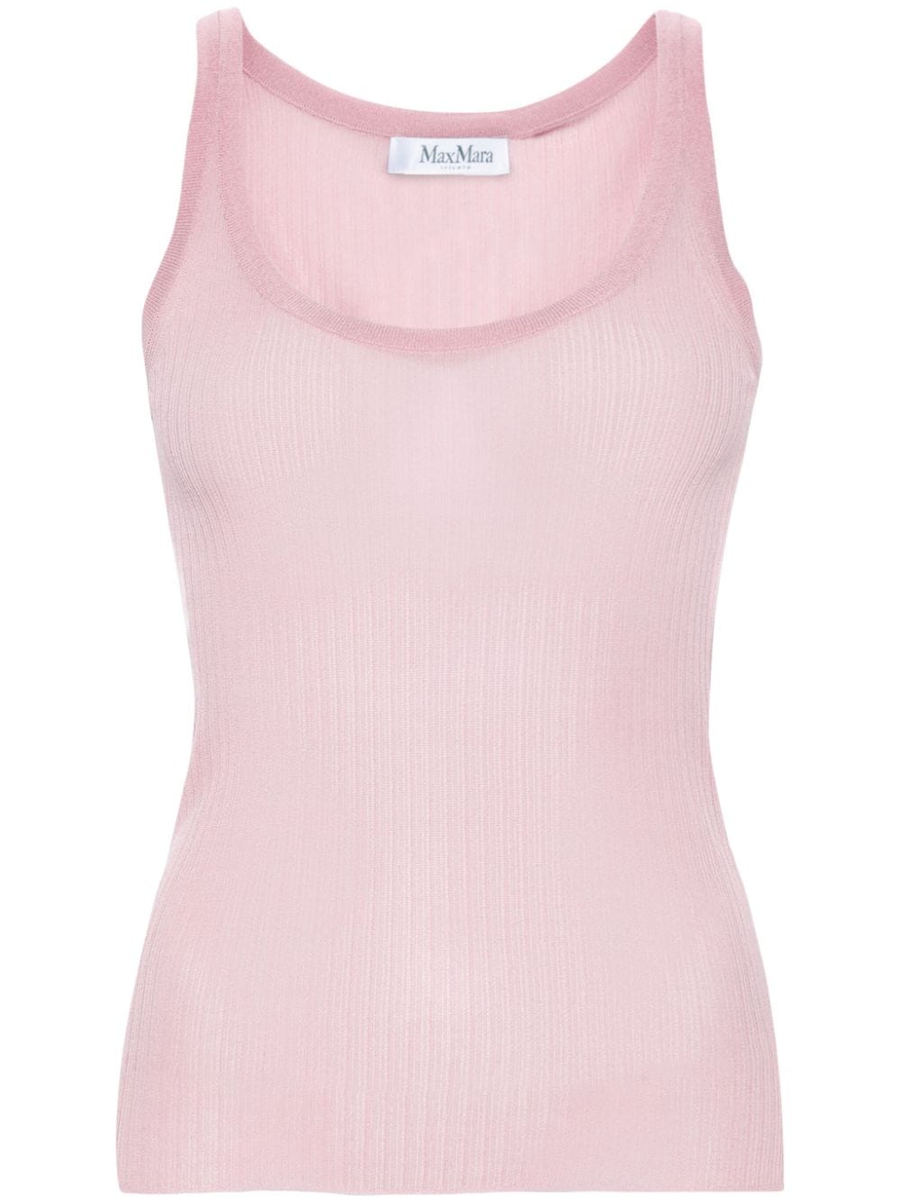 Max Mara semi-sheer fine-ribbed top - Pink von Max Mara