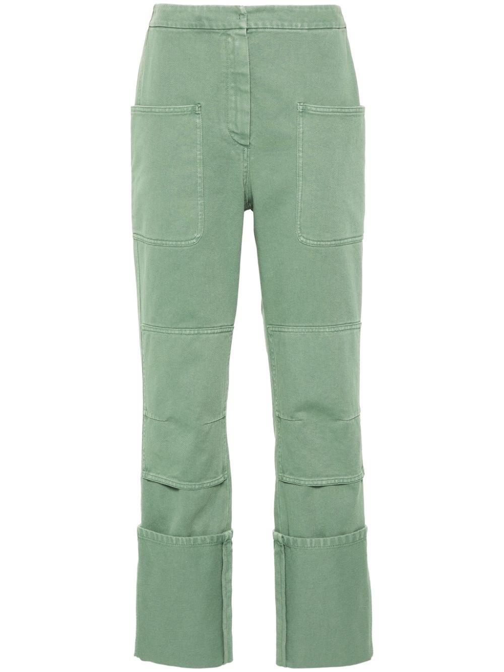 Max Mara slim-fit cotton trousers - Green von Max Mara