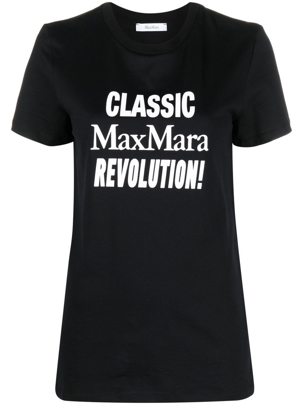 Max Mara slogan-print T-shirt - Black von Max Mara