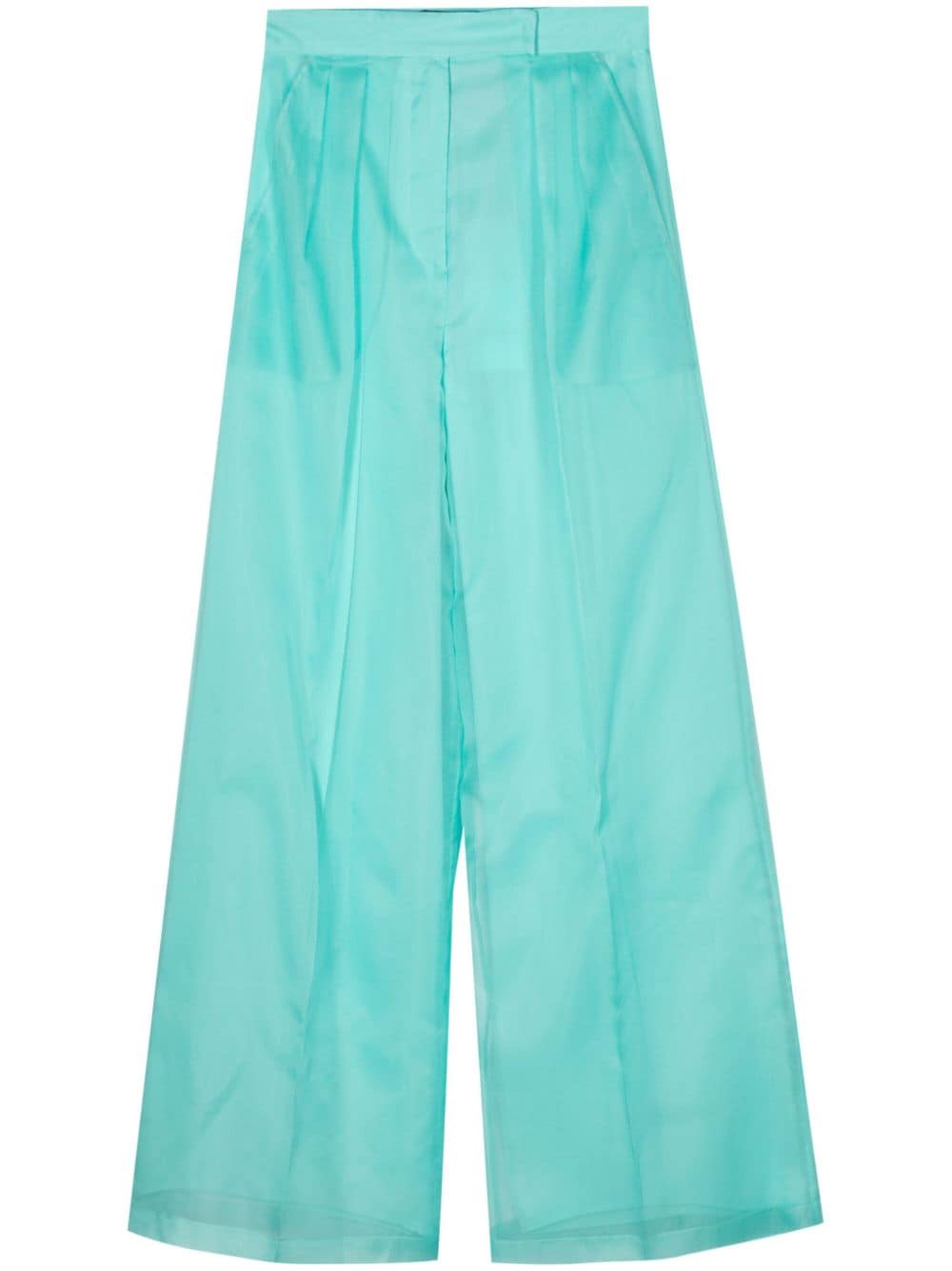 Max Mara wide-leg silk trousers - Blue von Max Mara