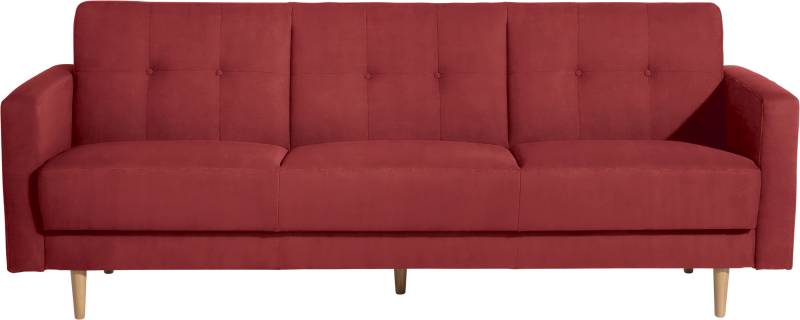 Max Winzer® 3-Sitzer »Jesper Kippcouch mit komfortablem Federkern, klassisch und modern«, Schlafsofa mit Knopfheftung im Rücken, inklusive Bettkasten von Max Winzer®