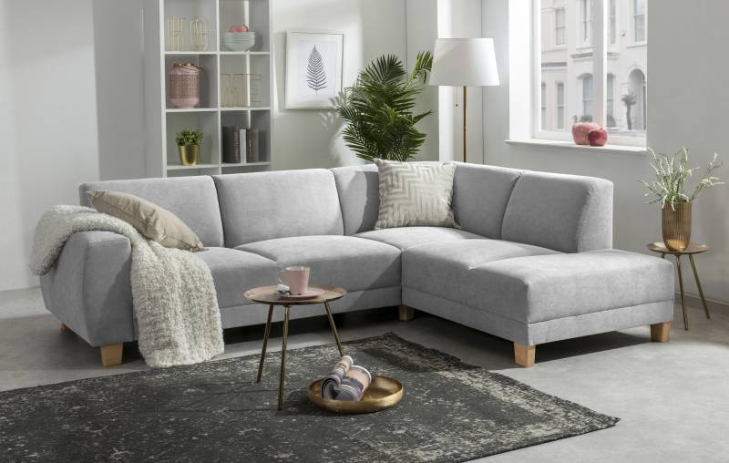 Max Winzer® Ecksofa »Blackpool modern, mittlere Sitzhärte mit hochwertiger Schaumpolsterung«, Lounge-Charakter durch niedrigen, leicht gewölbten Rücken von Max Winzer®