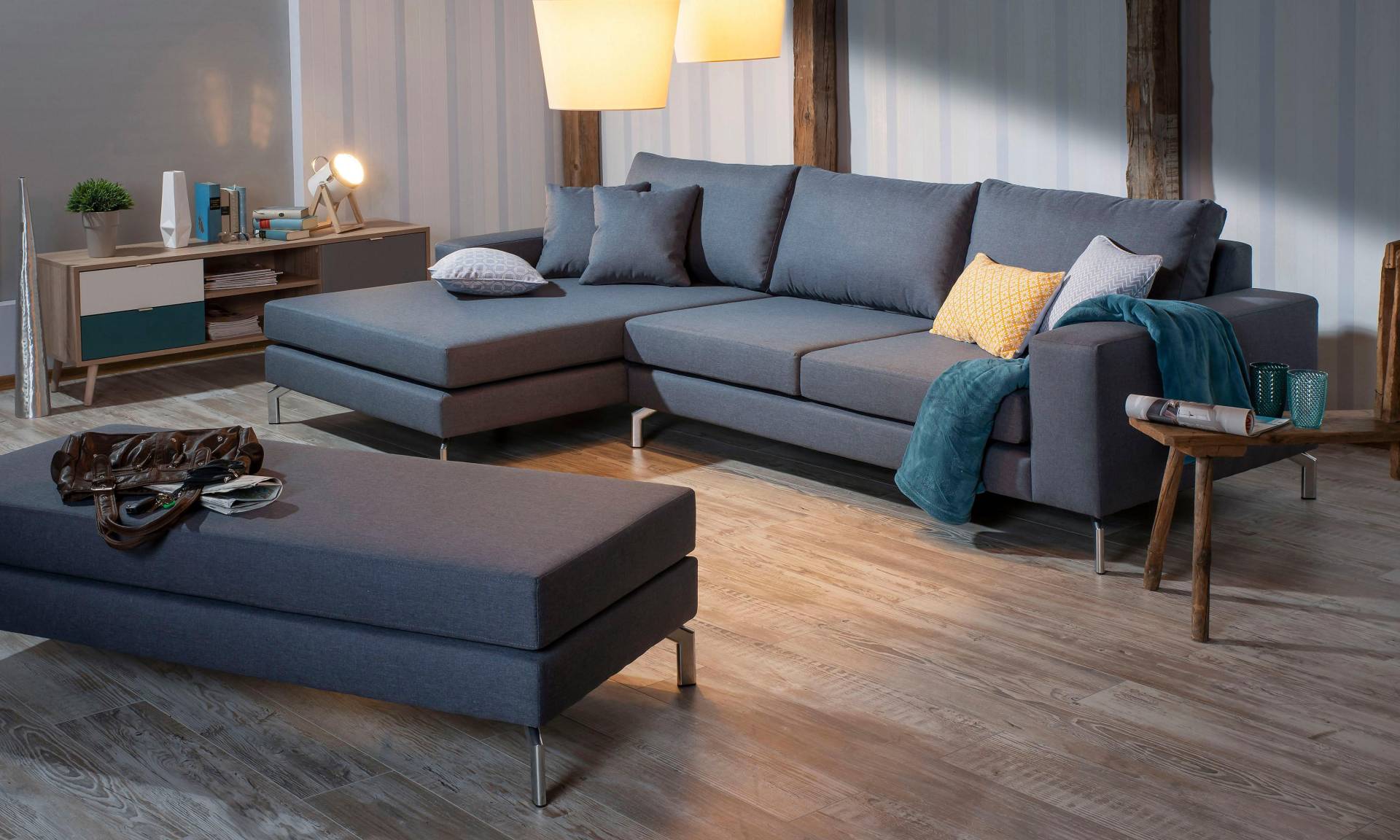 Max Winzer® Ecksofa »Flori«, (Spar-Set, Ecksofa und Hocker) von Max Winzer®