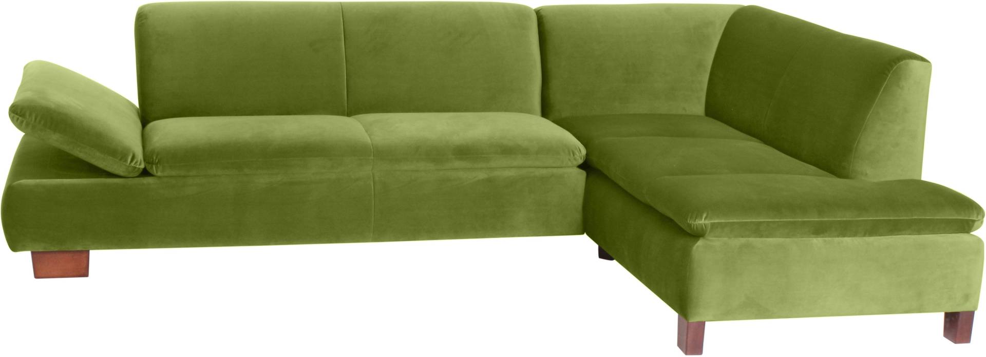 Max Winzer® Ecksofa »Tampere modern, edler Samtvelours Bezug, Mattenoptik im Sitz, bequem«, mit Armlehnverstellung, Ottomane wahlweise rechts oder links, L-Form von Max Winzer®