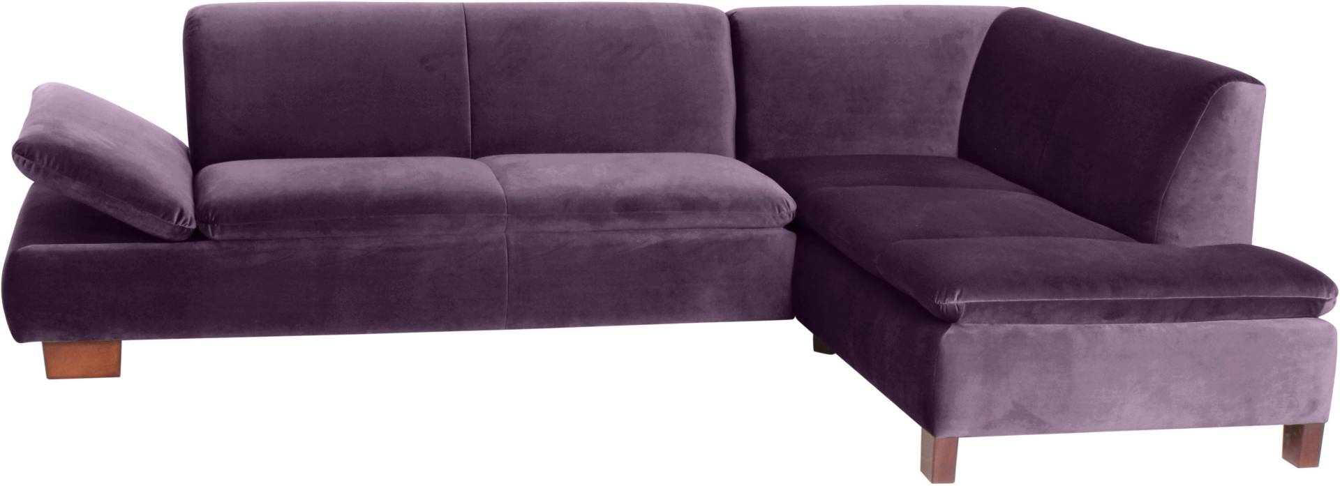 Max Winzer® Ecksofa »Tampere modern, edler Samtvelours Bezug, Mattenoptik im Sitz, bequem«, mit Armlehnverstellung, Ottomane wahlweise rechts oder links, L-Form von Max Winzer®