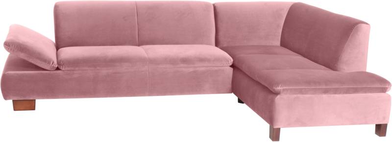 Max Winzer® Ecksofa »Tampere modern, edler Samtvelours Bezug, Mattenoptik im Sitz, bequem«, mit Armlehnverstellung, Ottomane wahlweise rechts oder links, L-Form von Max Winzer®