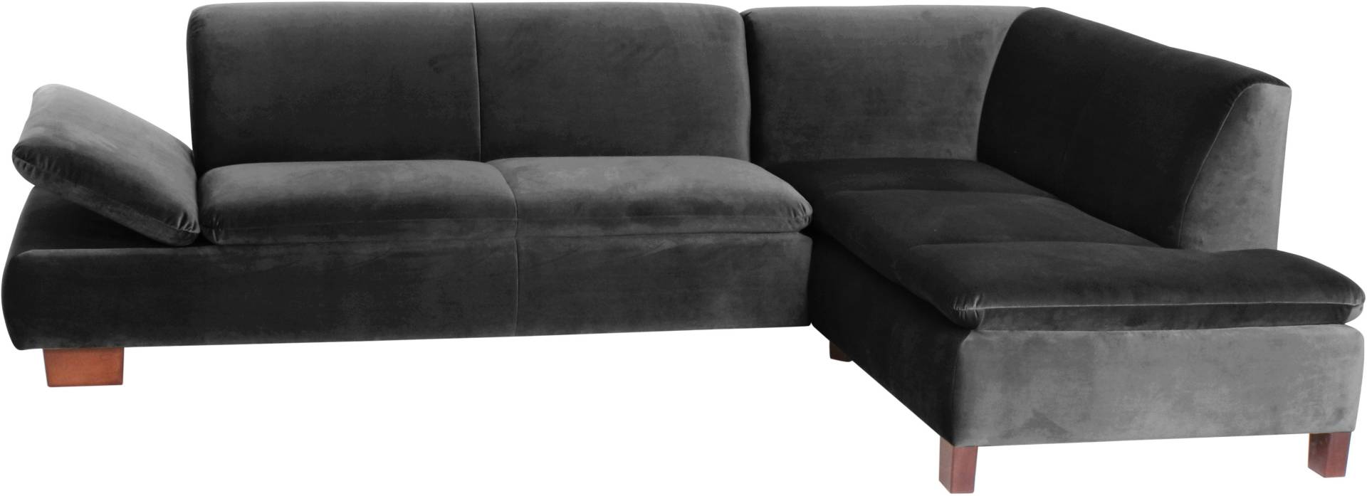 Max Winzer® Ecksofa »Tampere modern, edler Samtvelours Bezug, Mattenoptik im Sitz, bequem«, mit Armlehnverstellung, Ottomane wahlweise rechts oder links, L-Form von Max Winzer®