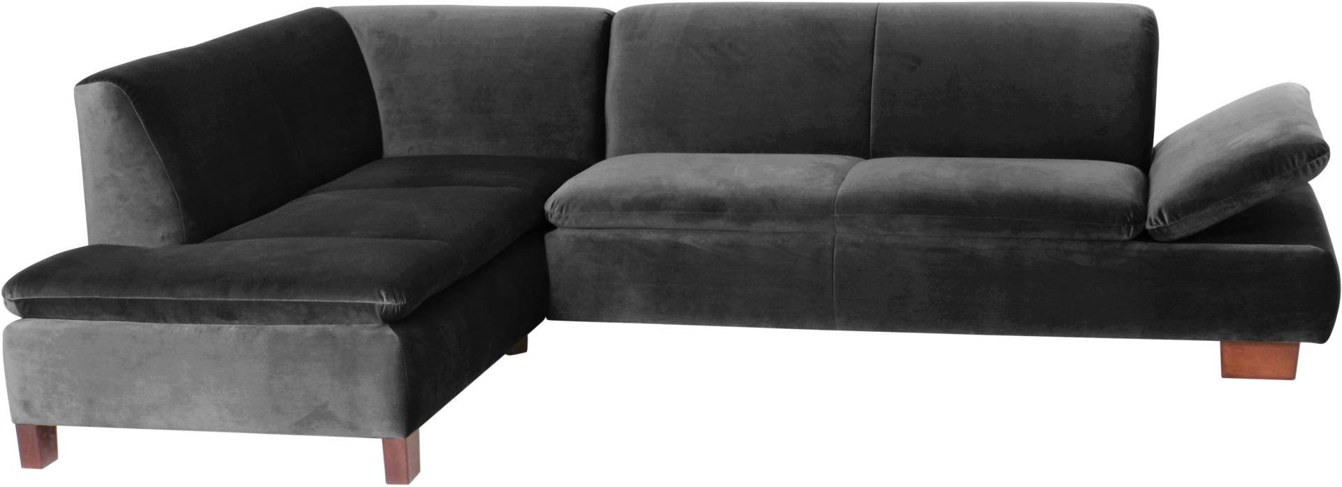 Max Winzer® Ecksofa »Tampere modern, edler Samtvelours Bezug, Mattenoptik im Sitz, bequem«, mit Armlehnverstellung, Ottomane wahlweise rechts oder links, L-Form von Max Winzer®