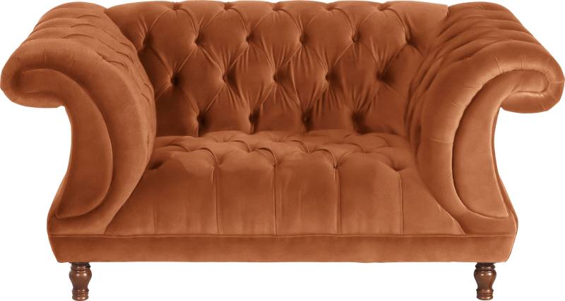 Max Winzer® Loveseat »Isabelle, Loungesessel«, Knopfheftung & gedrechselten Füssen in Buche Nussbaum, Breite 167 cm von Max Winzer®