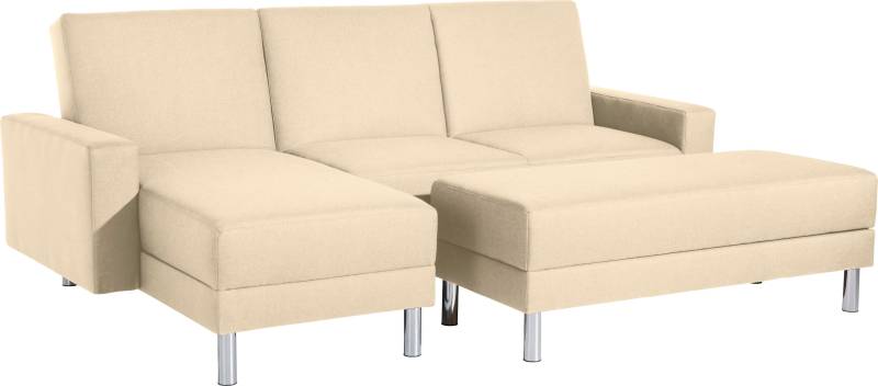 Max Winzer® Schlafsofa »Just Fresh modernes kubisches Sofa, Rückenverstellung für Sitzkomfort«, Recamiere links oder rechts montierbar, elegante Metallfüsse von Max Winzer®