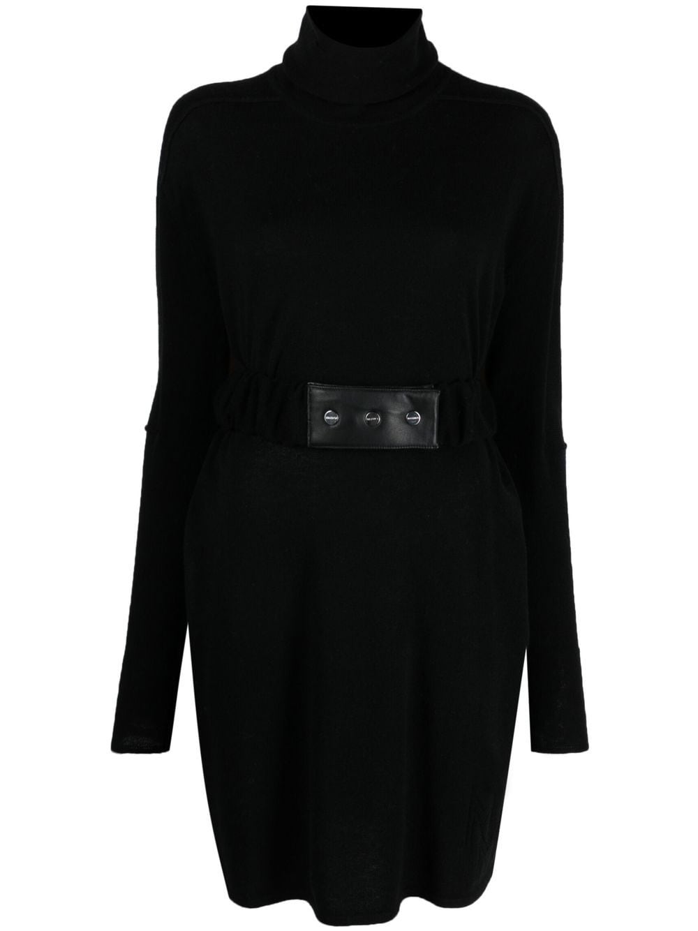 Max & Moi belted waist knitted cashmere dress - Black von Max & Moi